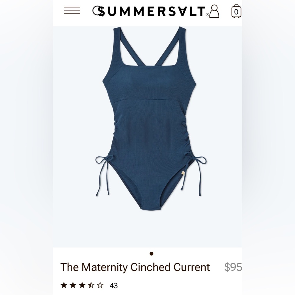 Summersalt Navy The Maternity Cinched Current